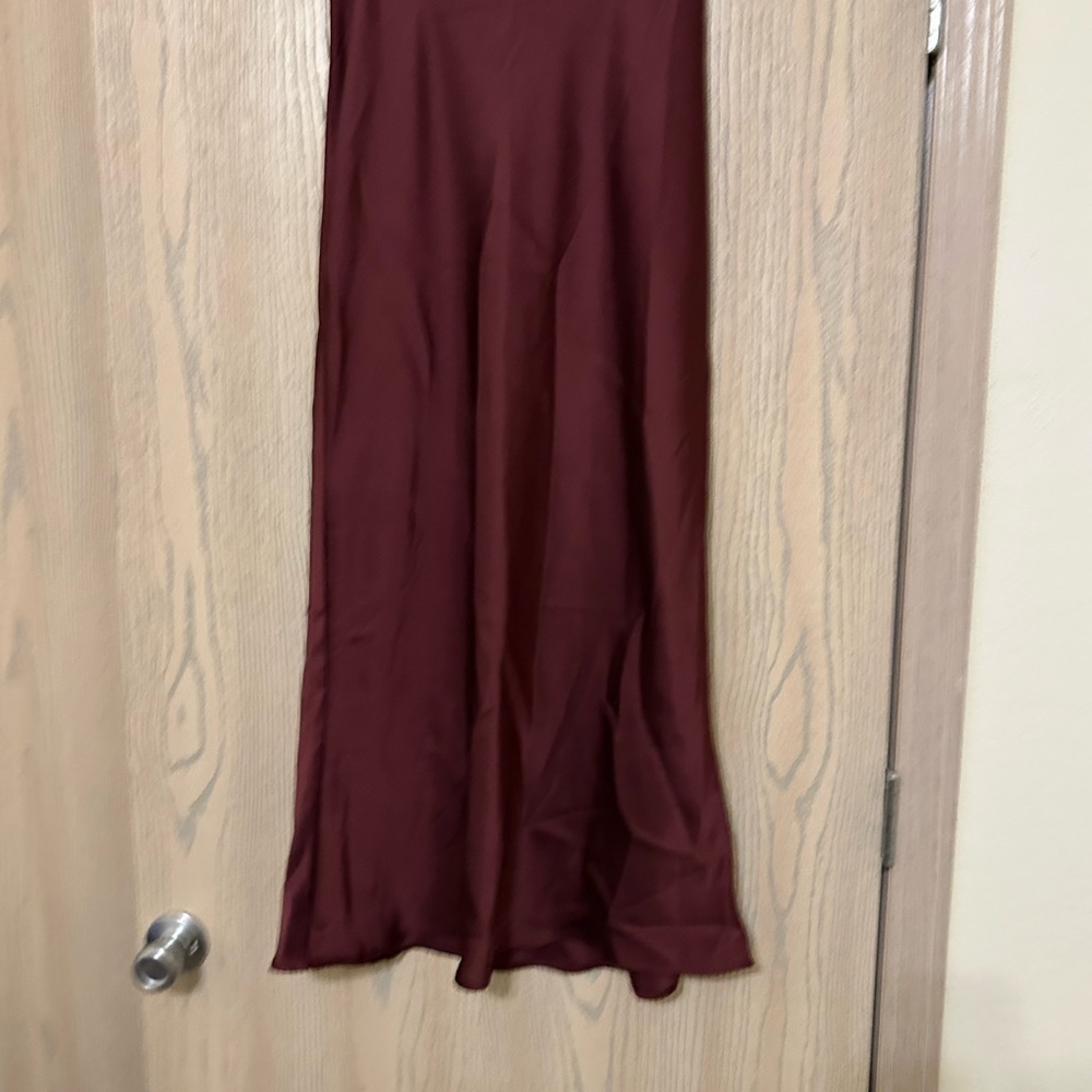 Zara Red Maxi Skirt Casual Slip